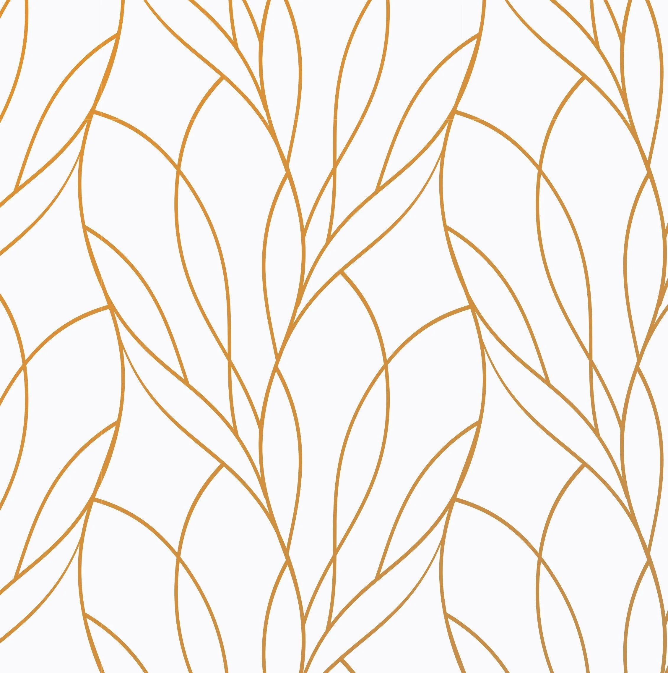 Gold Leaf Abstraction Mural Wallpaper - Image 2