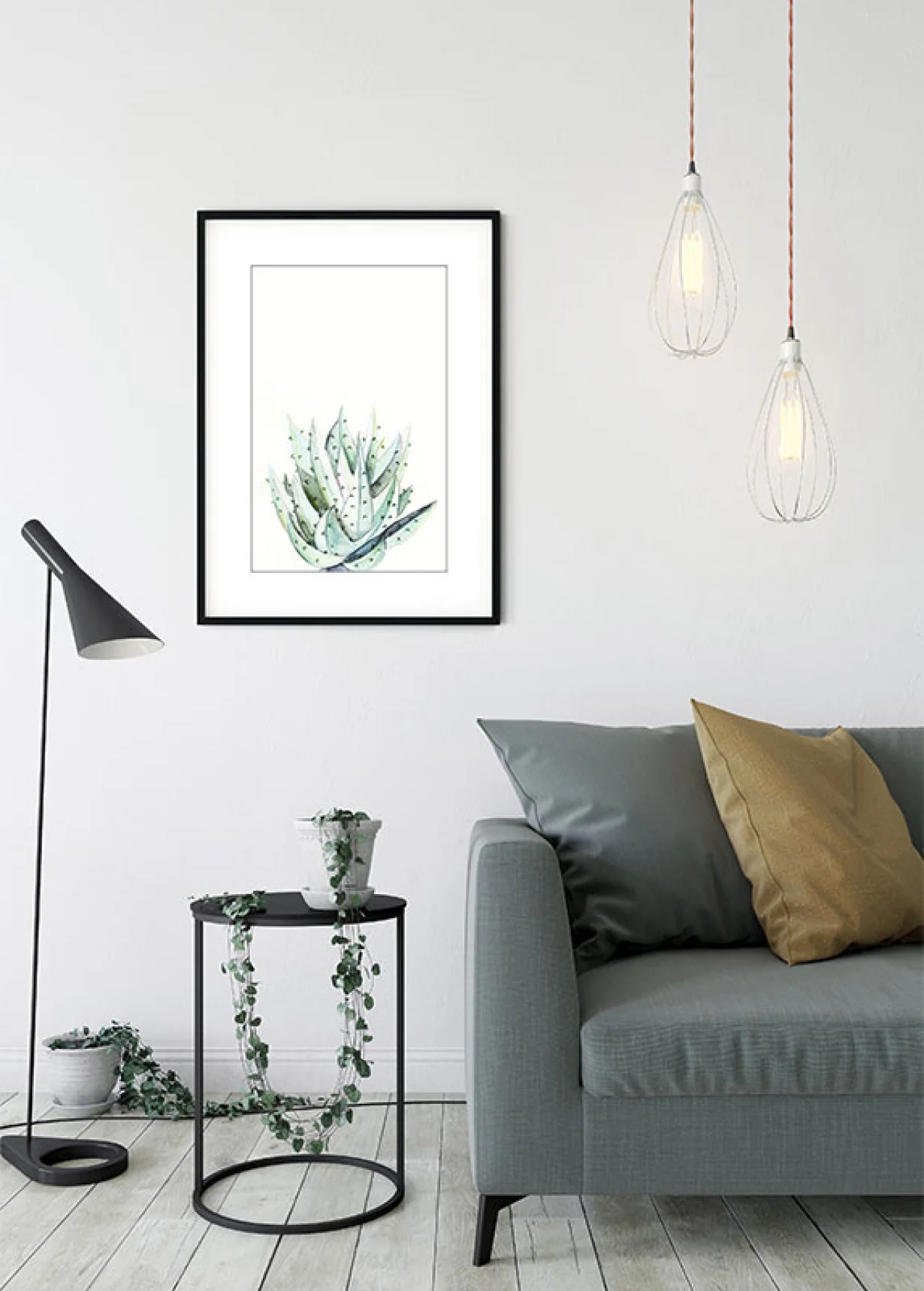 Aloe Watercolor Art Poster - Image 4