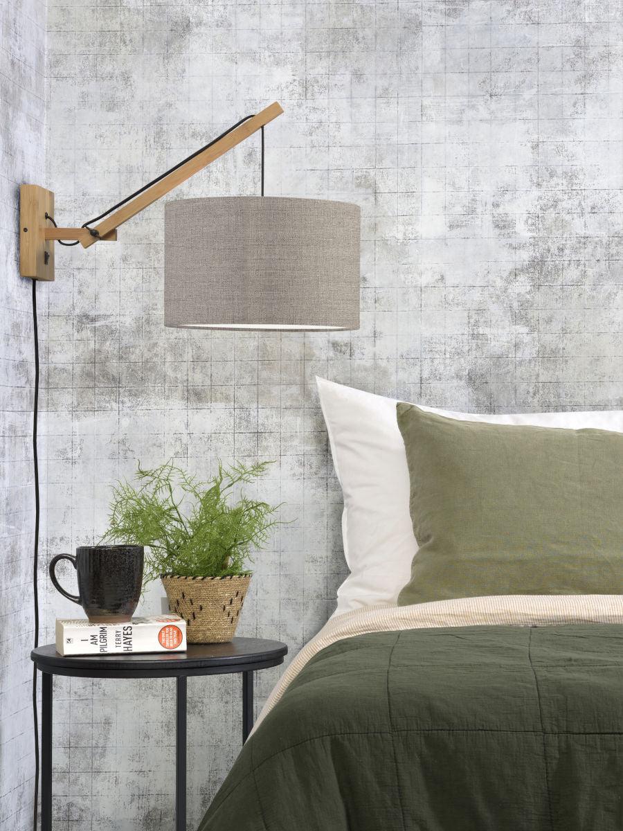 Andes Bamboo Linen Wall Arm Light - Image 12