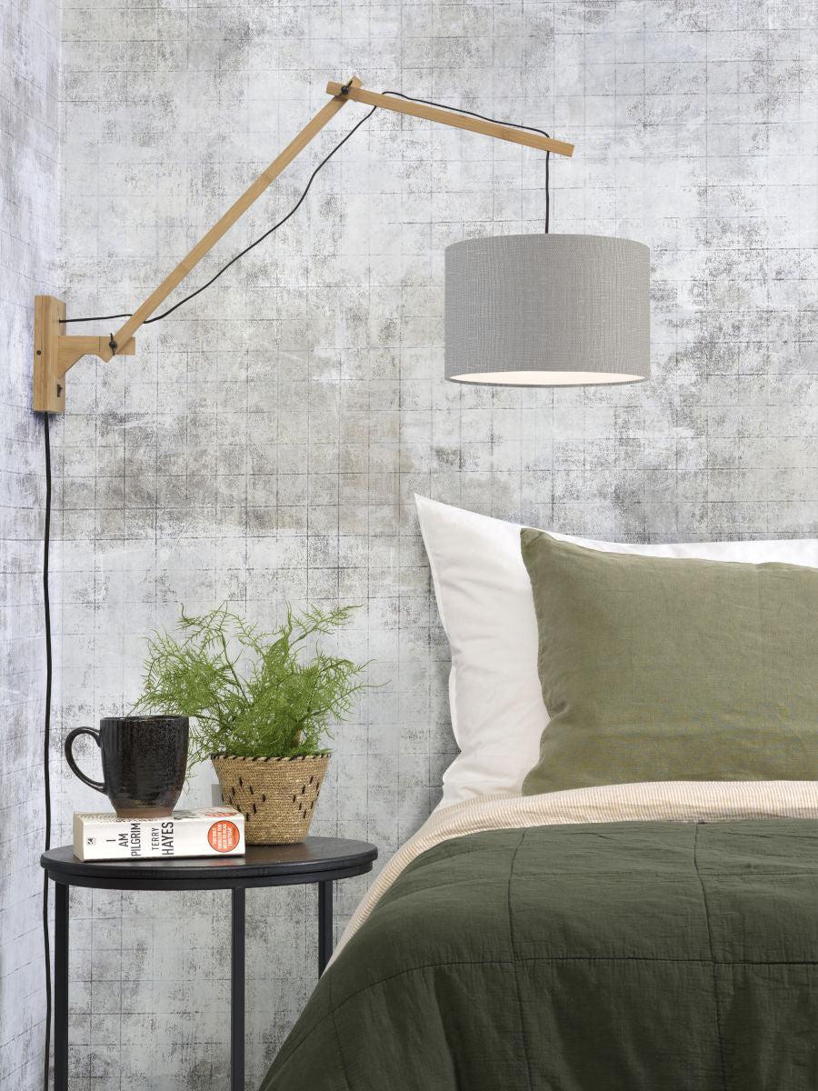 Andes Bamboo Linen Wall Light (Long Arm) - Image 8