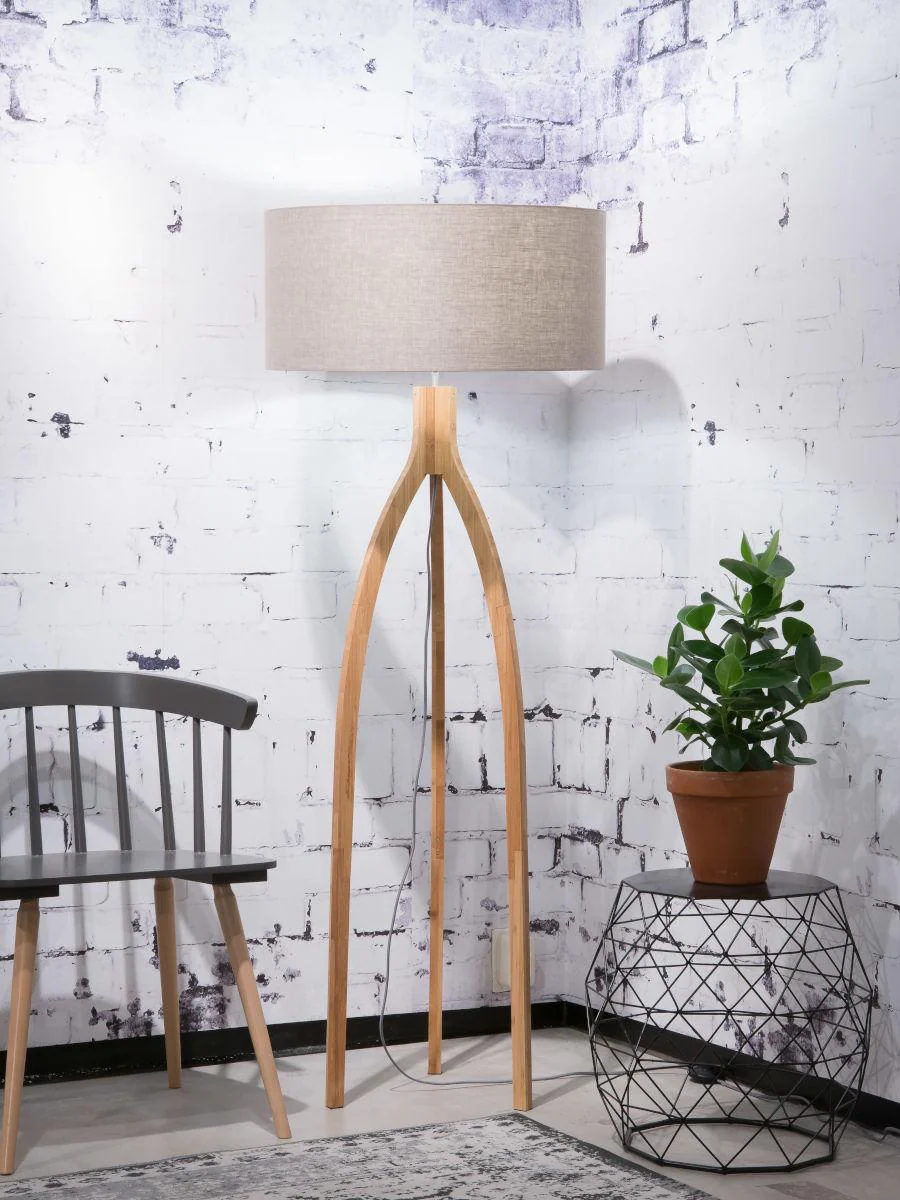Annapurna Bamboo Linen Floor Light - Image 25