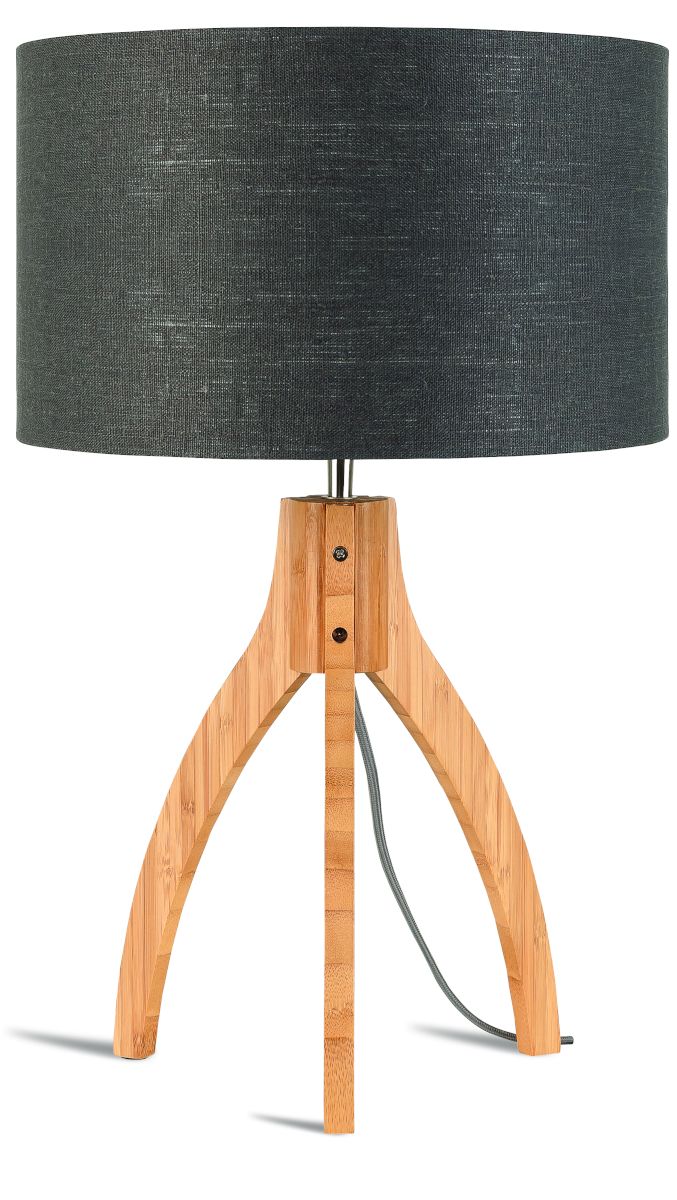 Annapurna Bamboo Linen Table Lamp - Image 15