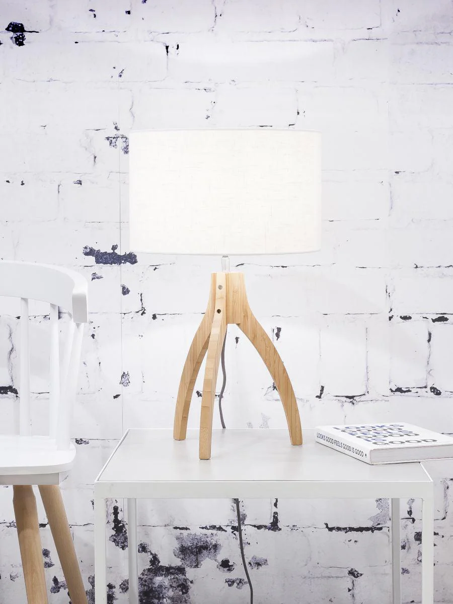 Annapurna Bamboo Linen Table Lamp - Image 3