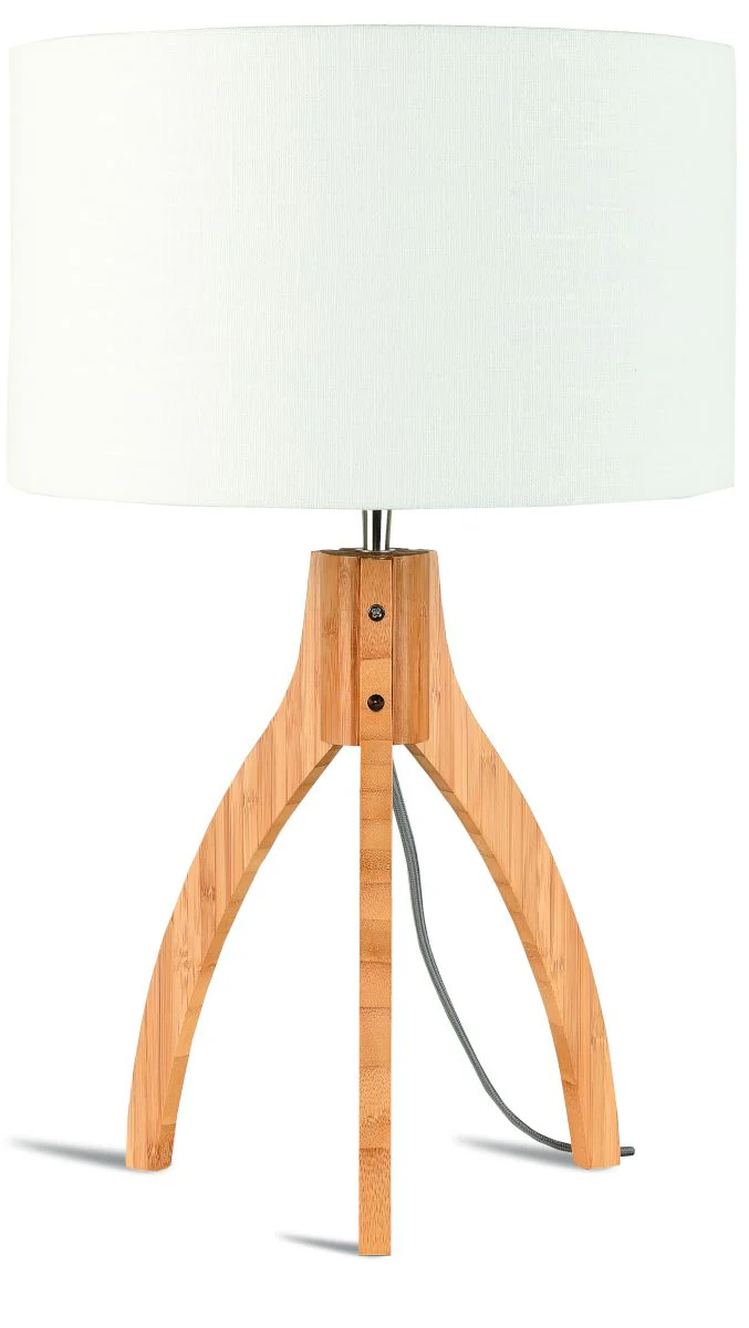 Annapurna Bamboo Linen Table Lamp - Image 4