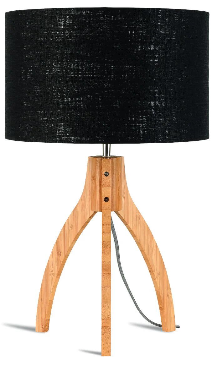 Annapurna Bamboo Linen Table Lamp - Image 9