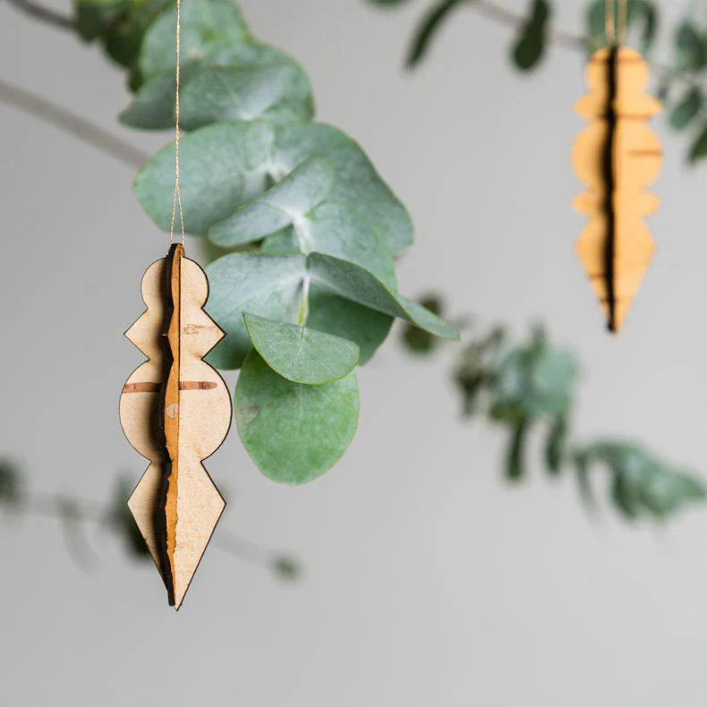 Birch Bark Christmas Decoration (Set of 12) - Image 5