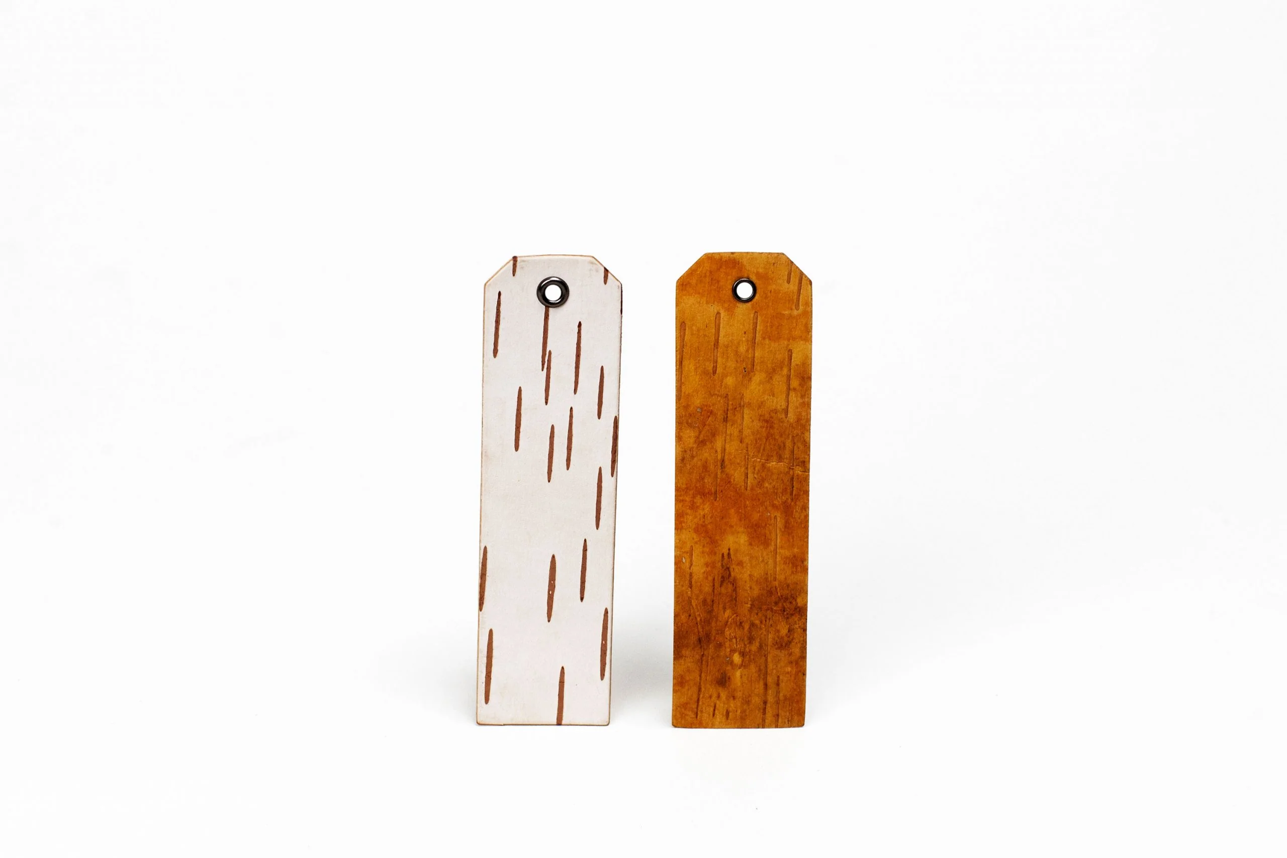 Long Birch Bark Gift Tags with Eyelet (Set of 6) - Image 3