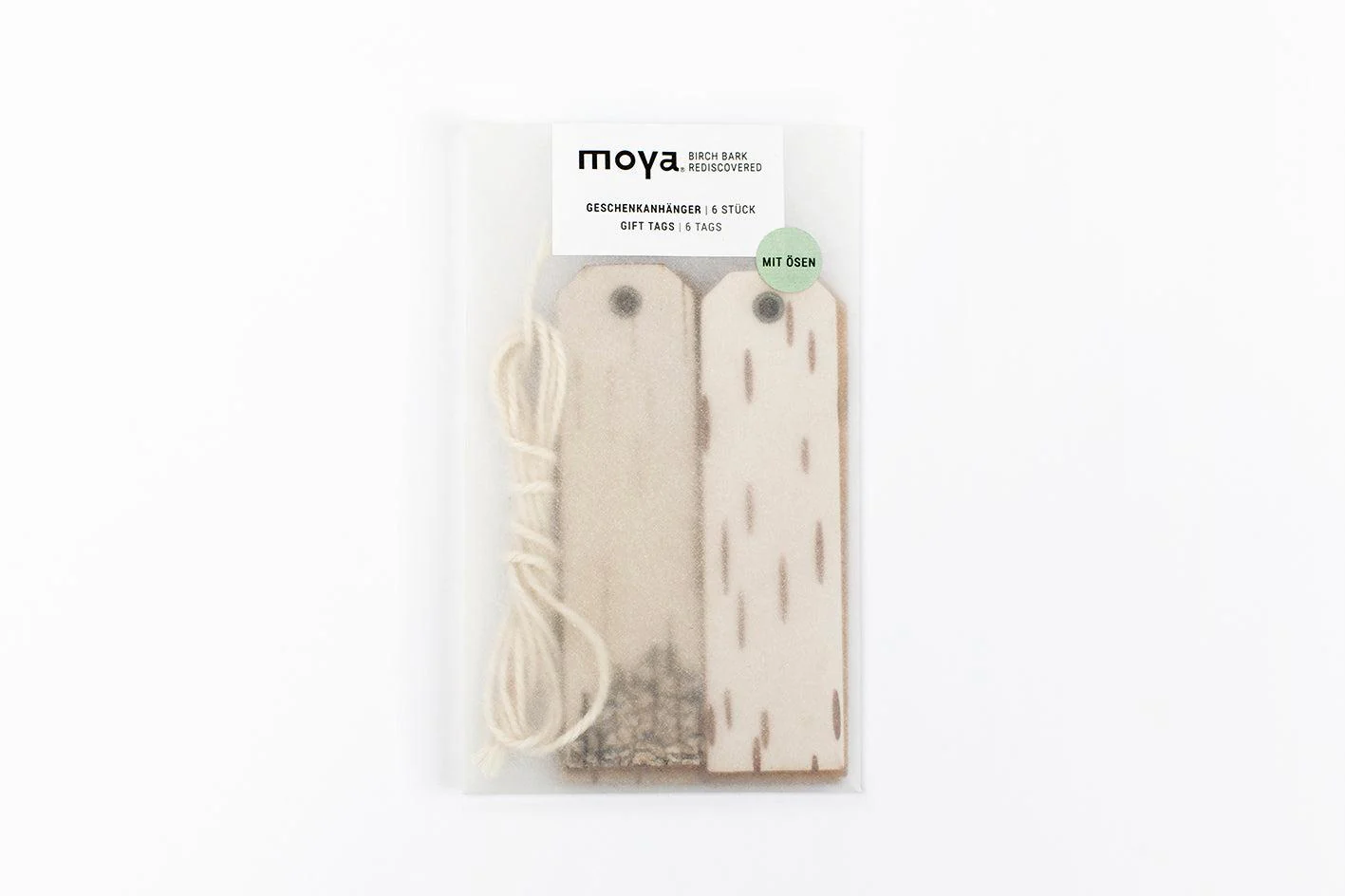 Long Birch Bark Gift Tags with Eyelet (Set of 6) - Image 8