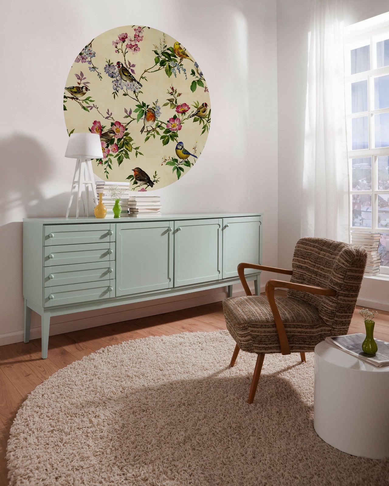 Party Bird Floral Wallpaper (Self-Adhesive)