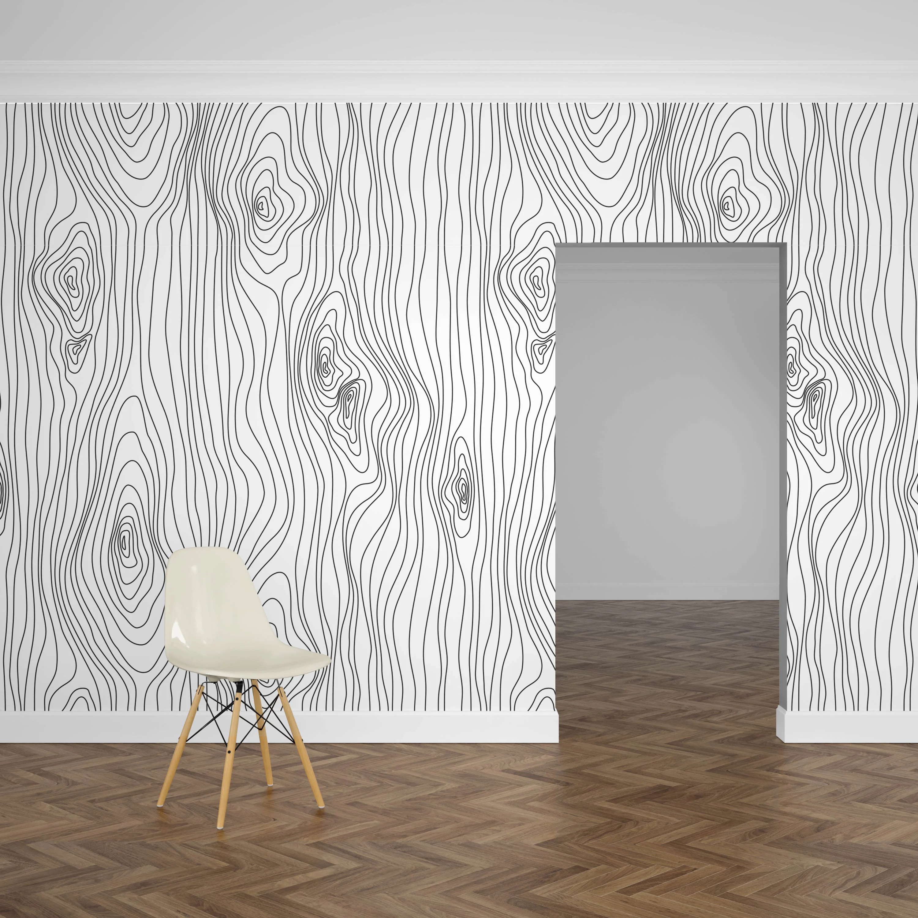 Wood Lines Mural Wallpaper - Image 3