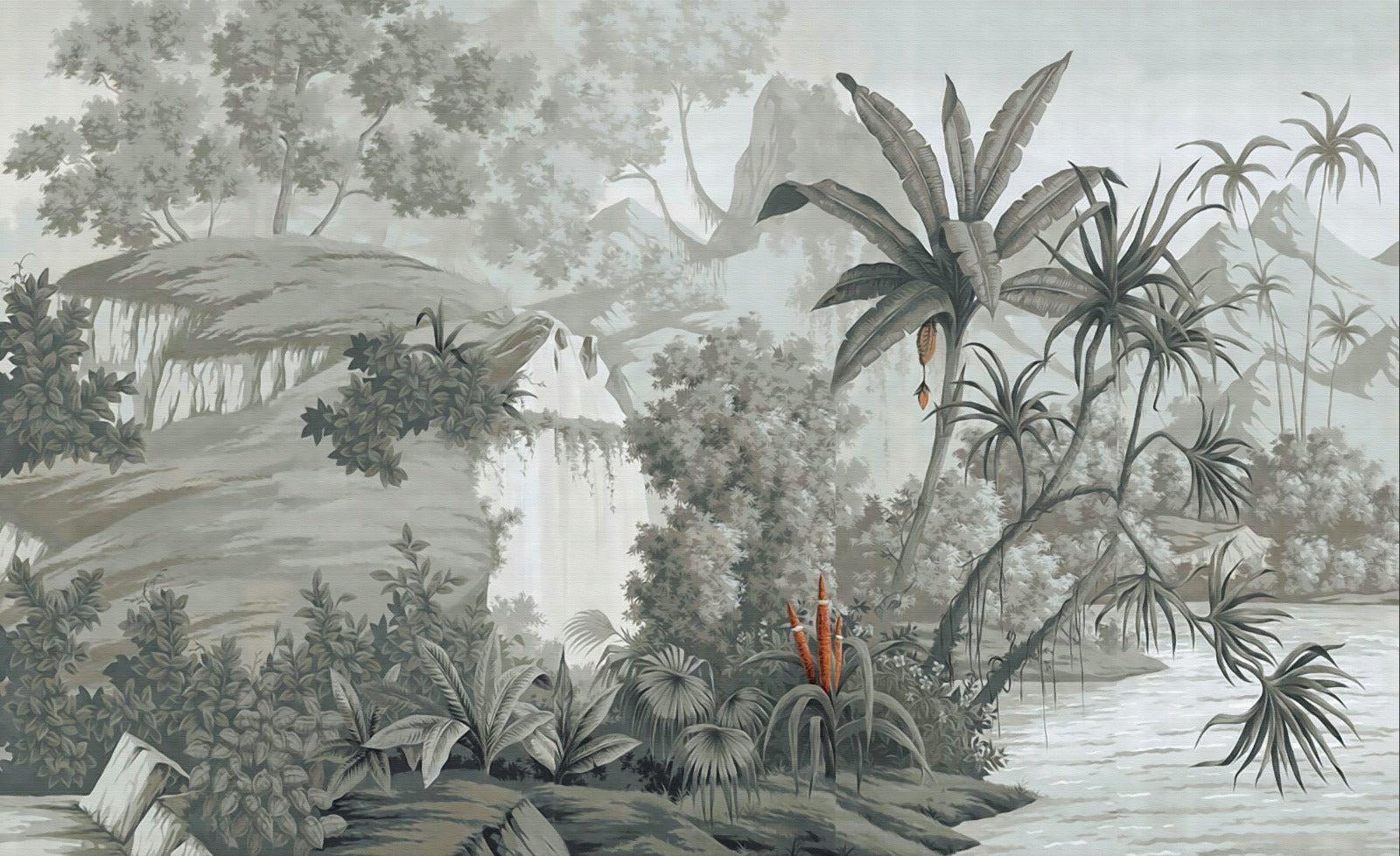 Vintage Jungle Paintings Mural Wallpaper - Image 2