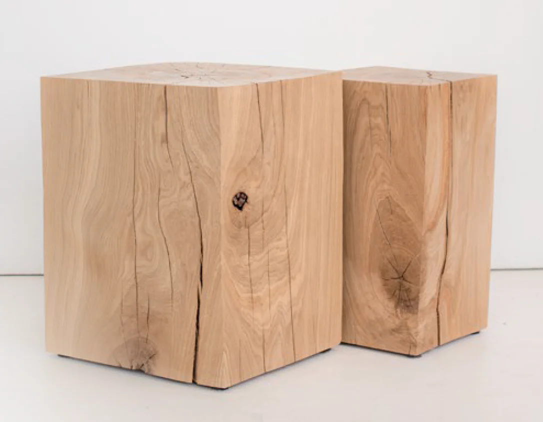 Block Oak Table Stool - Image 4