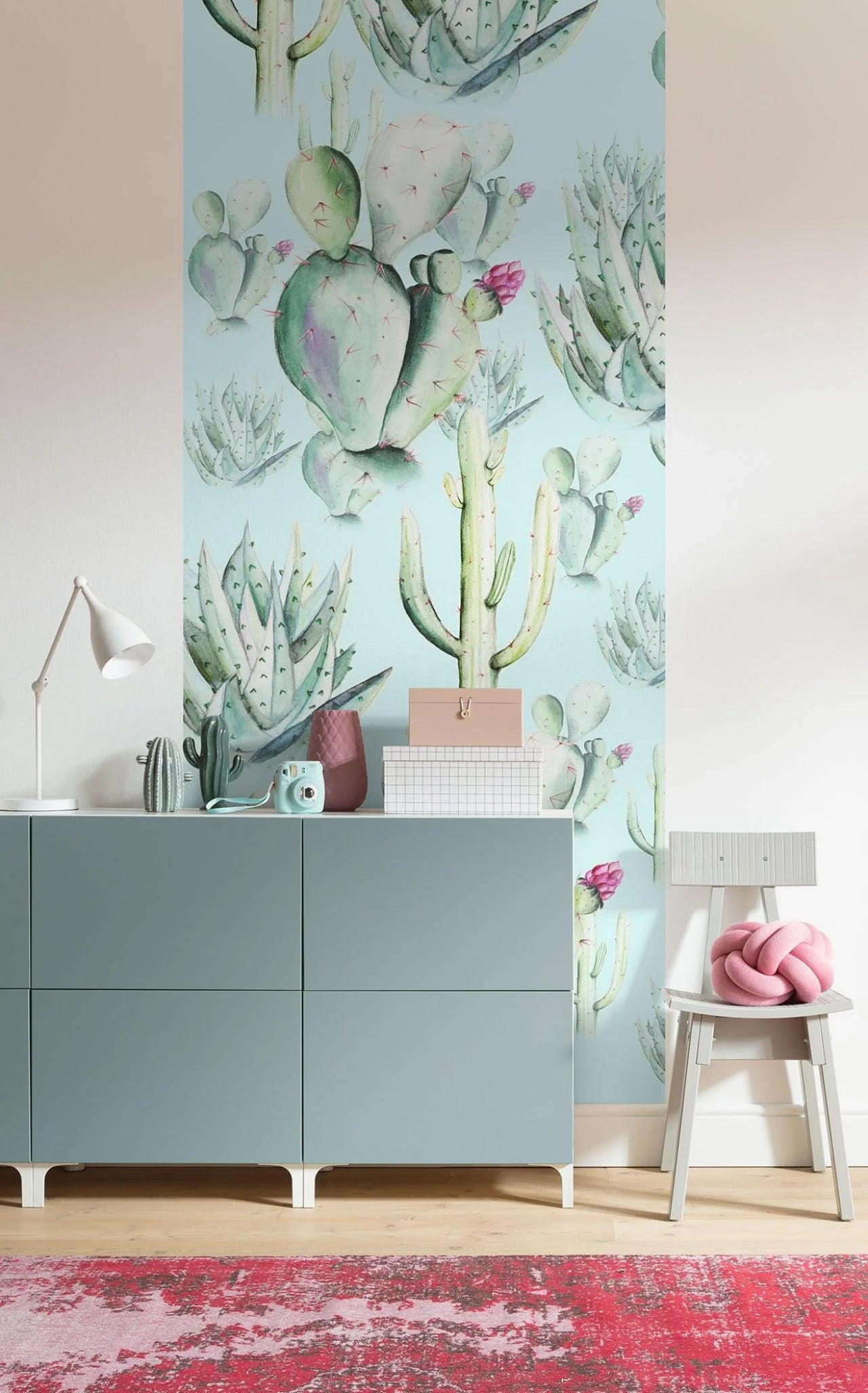 Cactus Blue Mural Wallpaper - Image 7