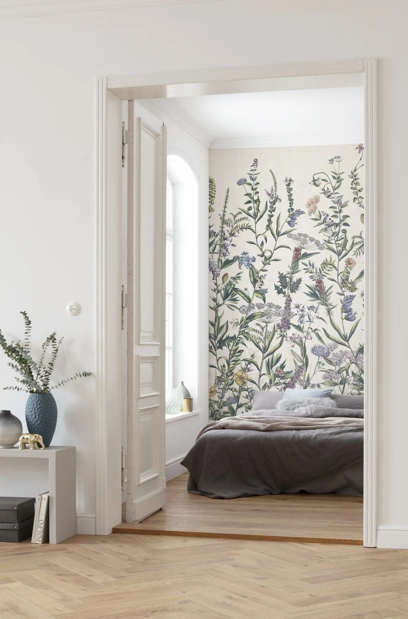 Flowering Herbs Mural Wallpaper