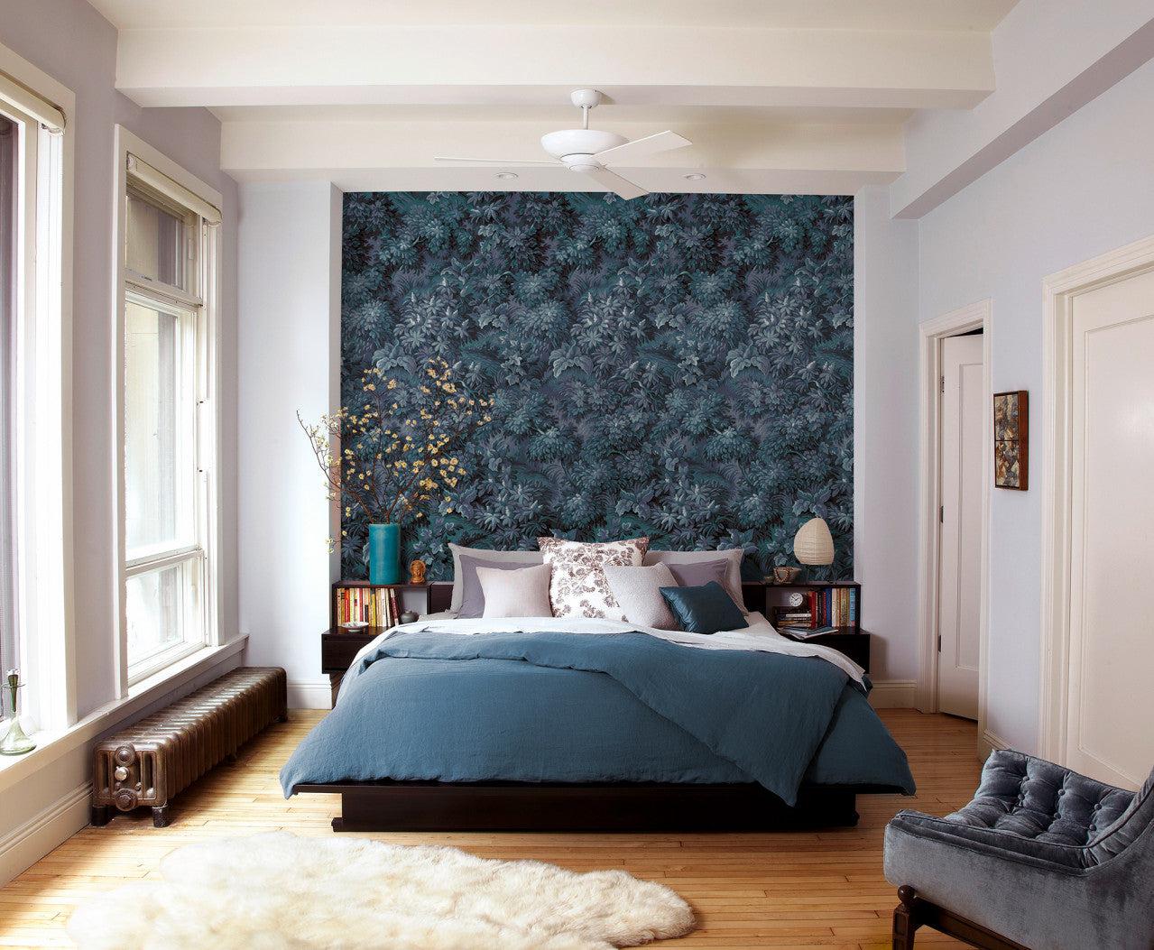 Botanique Blue Mural Wallpaper