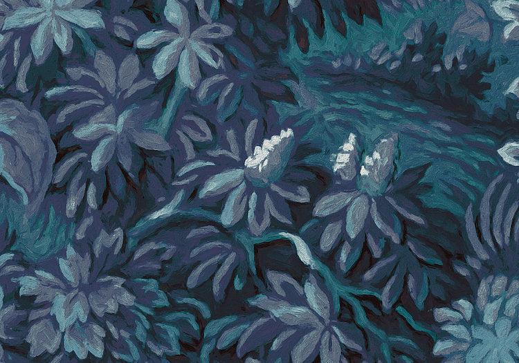 Botanique Blue Mural Wallpaper - Image 5