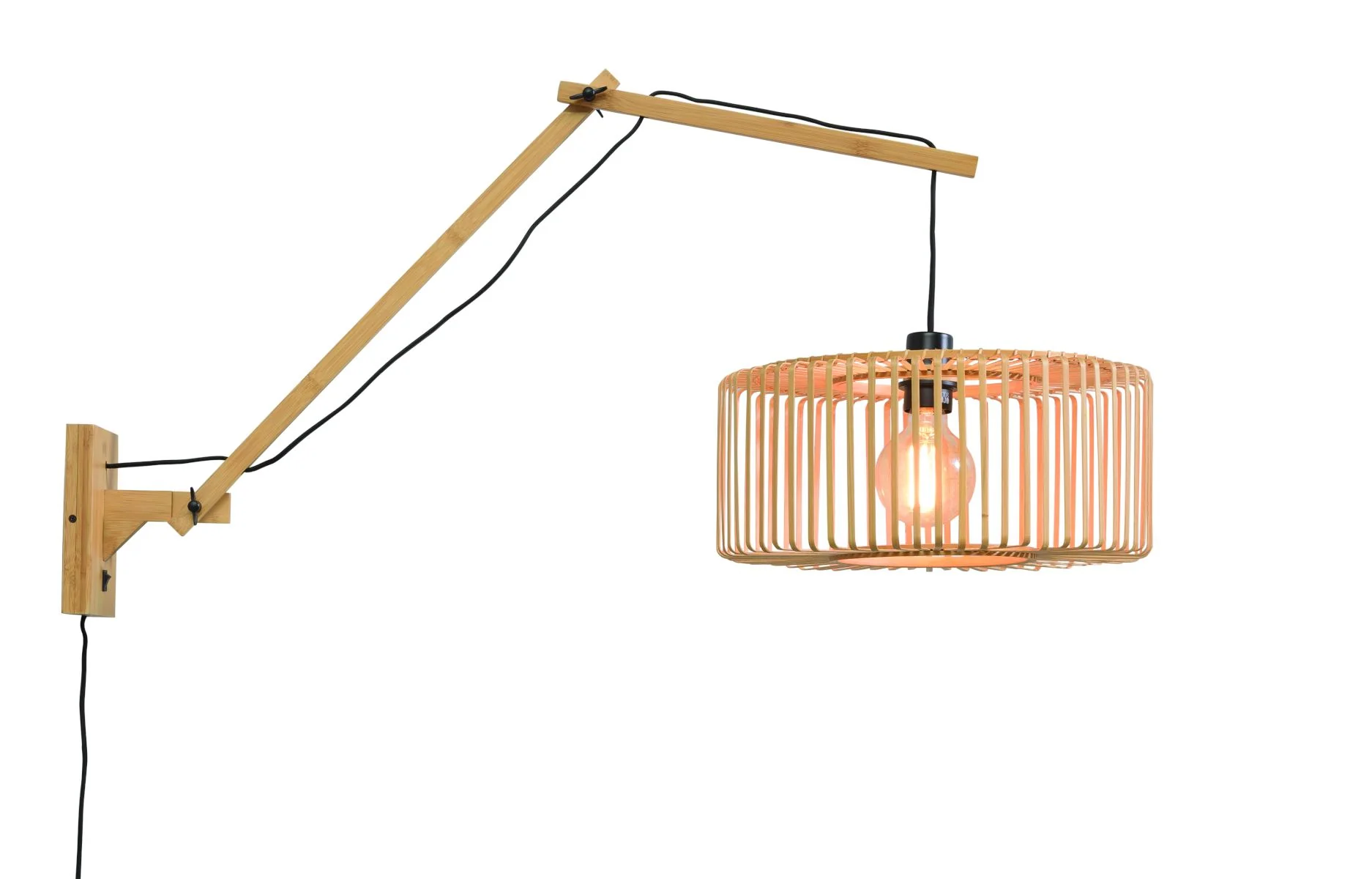 Bromo Columnar Bamboo Wall Light (Long Arm) - Image 11