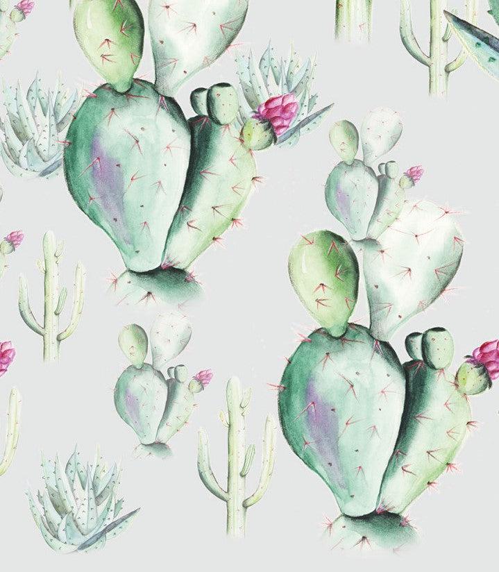 Grey Cactus Love Mural Wallpaper - Image 4