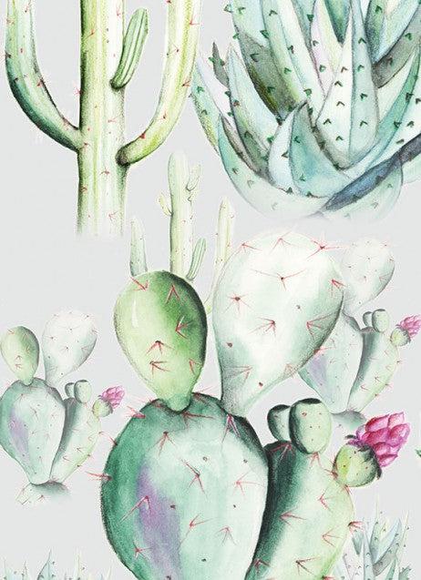 Grey Cactus Love Mural Wallpaper - Image 6