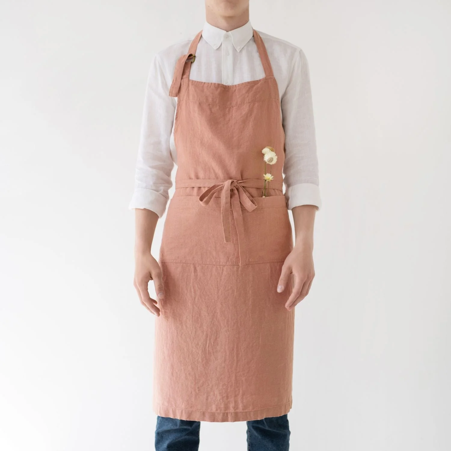 Cafe Creme Chef Linen Apron - Image 4