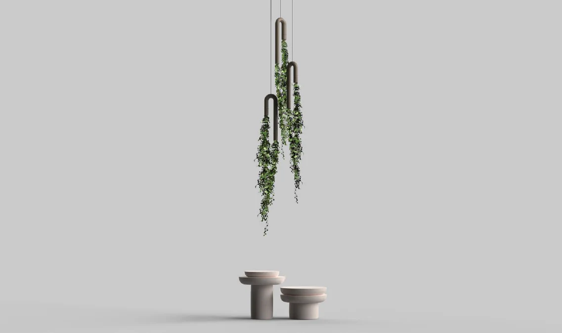 Cascade Suspended Planter with Preserved Plants - Image 4