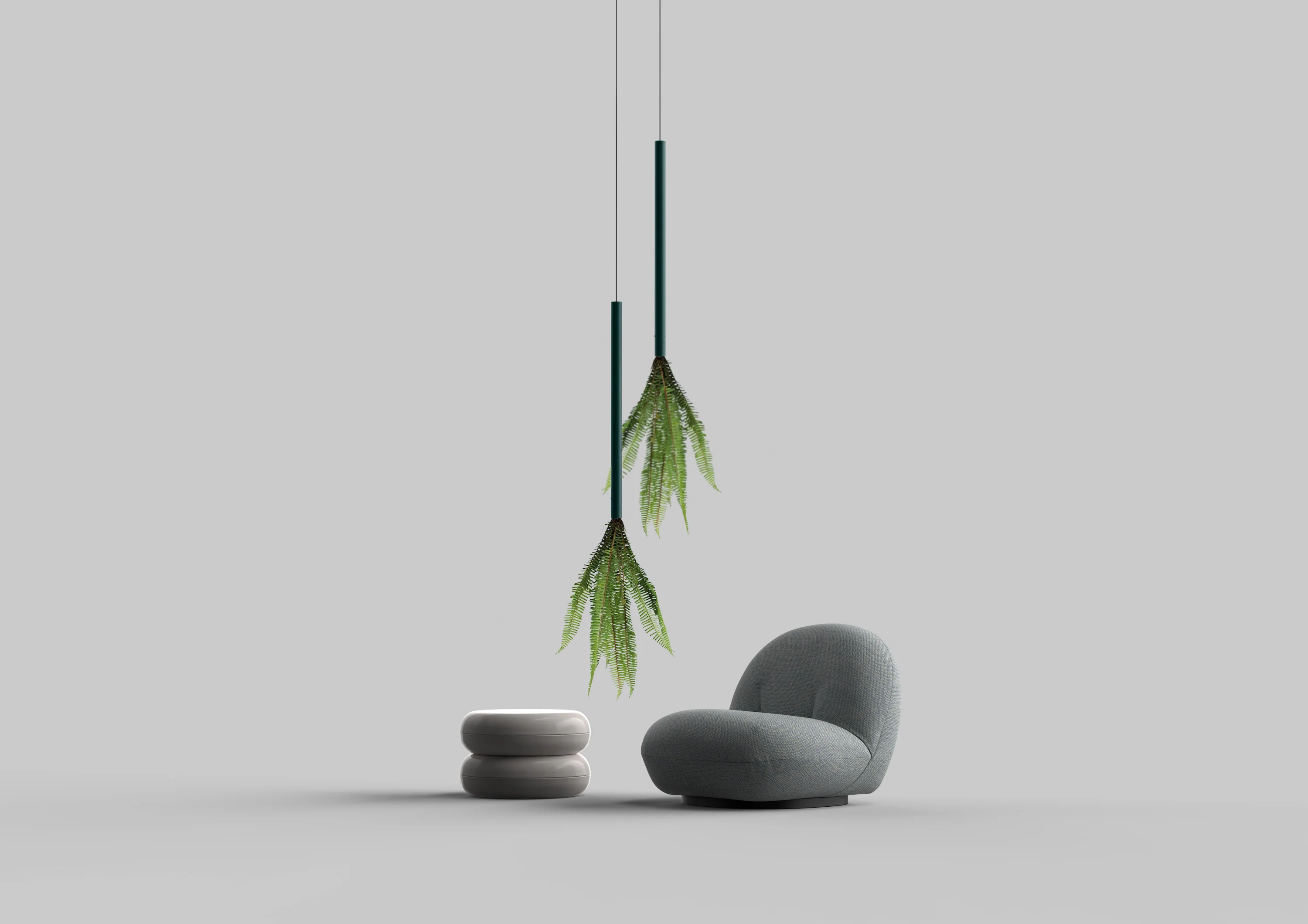 Cascade Suspended Planter with Preserved Plants - Image 6