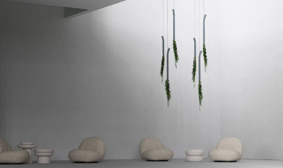 Cascade Suspended Planter with Preserved Plants - Image 9