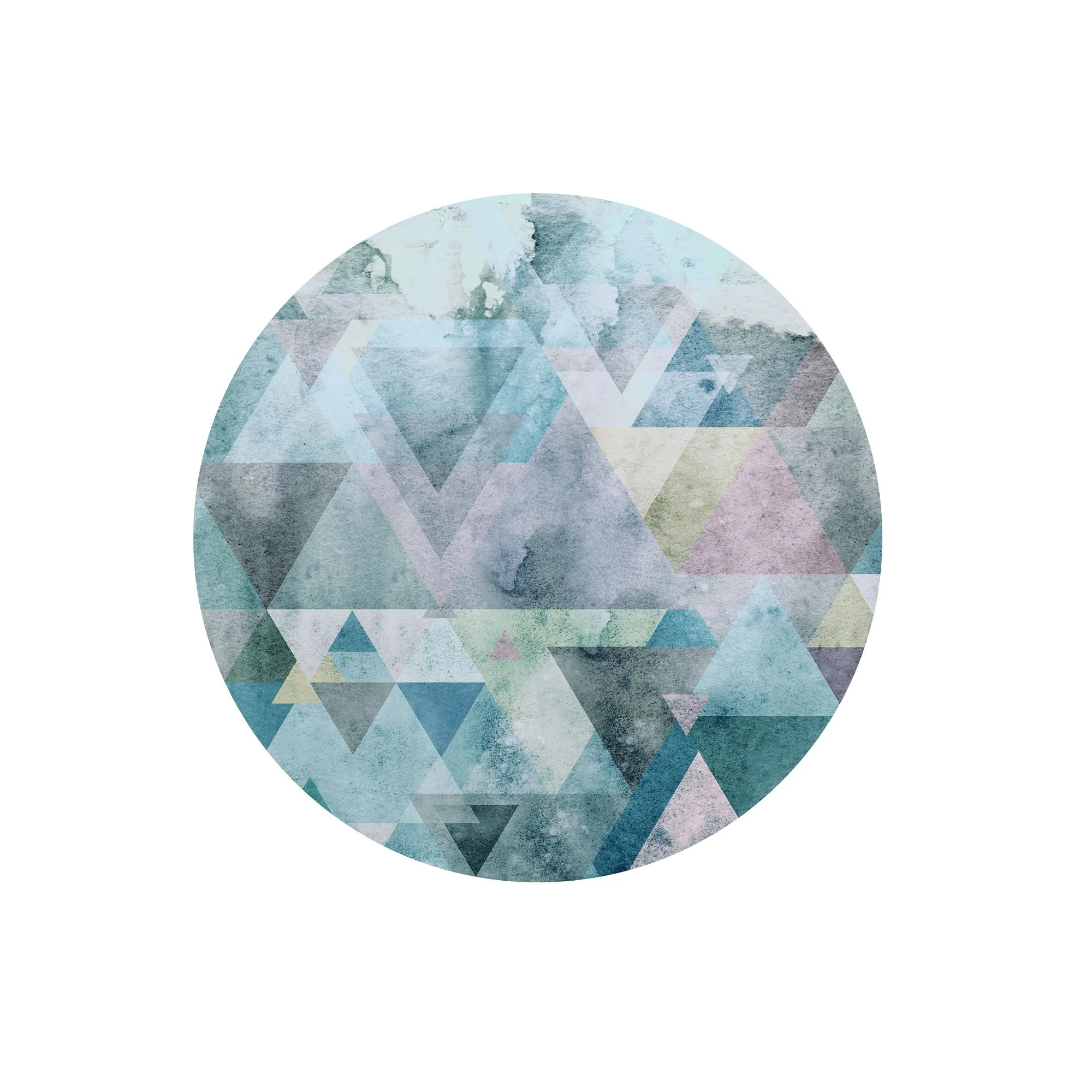 Cerulean Prisms Circle Wallpaper (Self-Adhesive) - Image 2