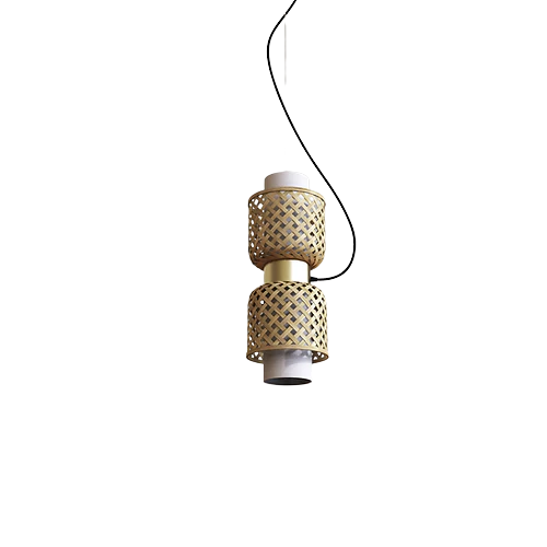 Metamorphosis Vertical Bamboo Pendant Light (Plump)