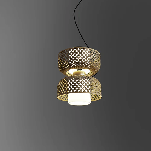 Metamorphosis Vertical Bamboo Pendant Light (Plump) - Image 3