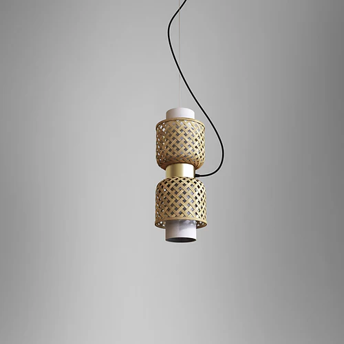 Metamorphosis Vertical Bamboo Pendant Light (Plump) - Image 5