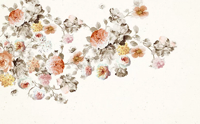 Floral Clouds Mural Wallpaper - Image 4