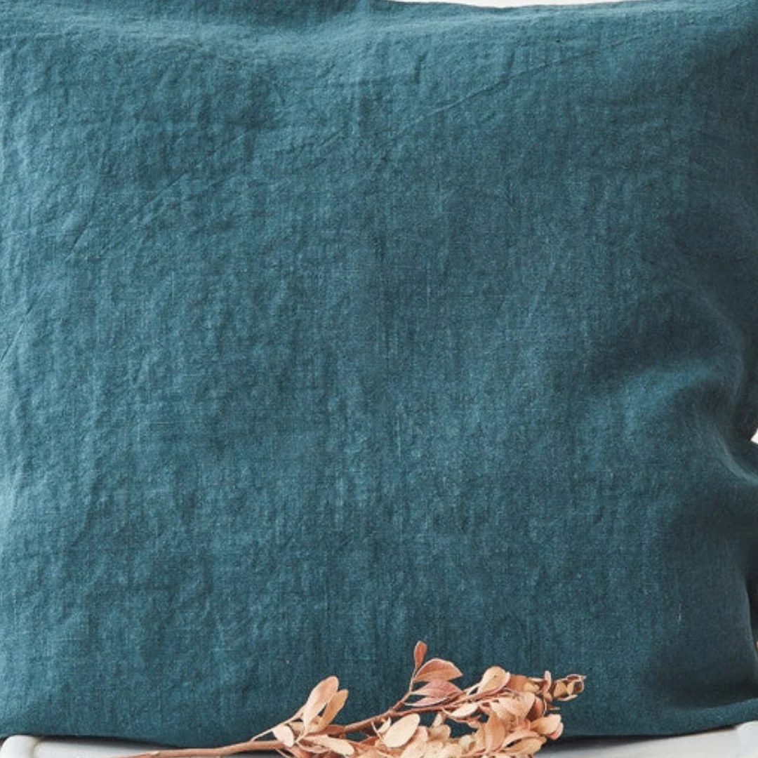 Deep Water Linen Cushion Cover - Image 3