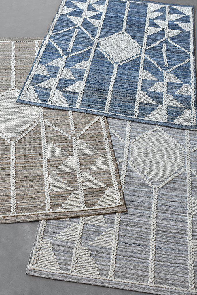 Dorval Blue Recycled Denim & Wool Rug - Image 4