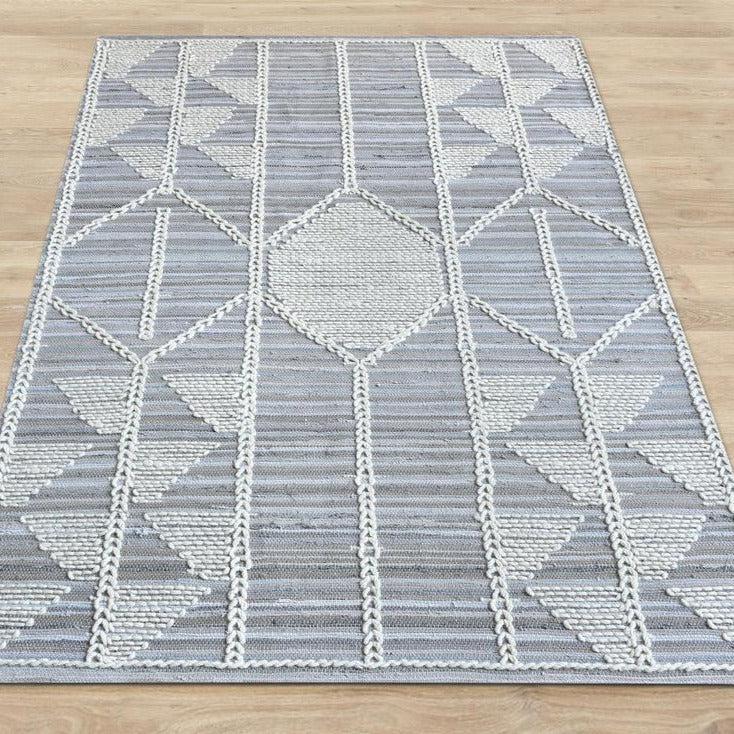 Dorval Grey Recycled Denim & Wool Rug - Image 4