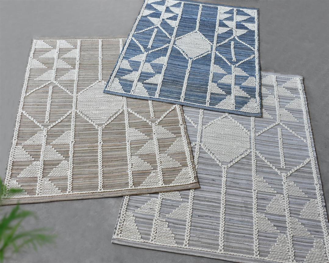 Dorval Natural Recycled Denim & Wool Rug - Image 3