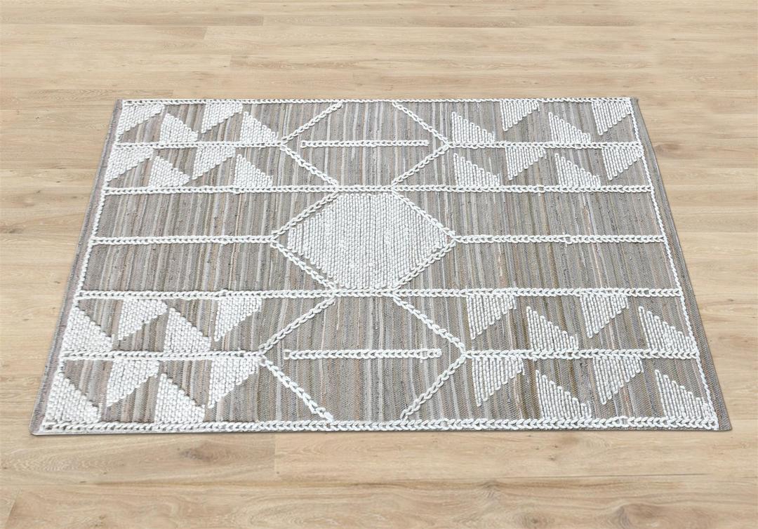 Dorval Natural Recycled Denim & Wool Rug - Image 5