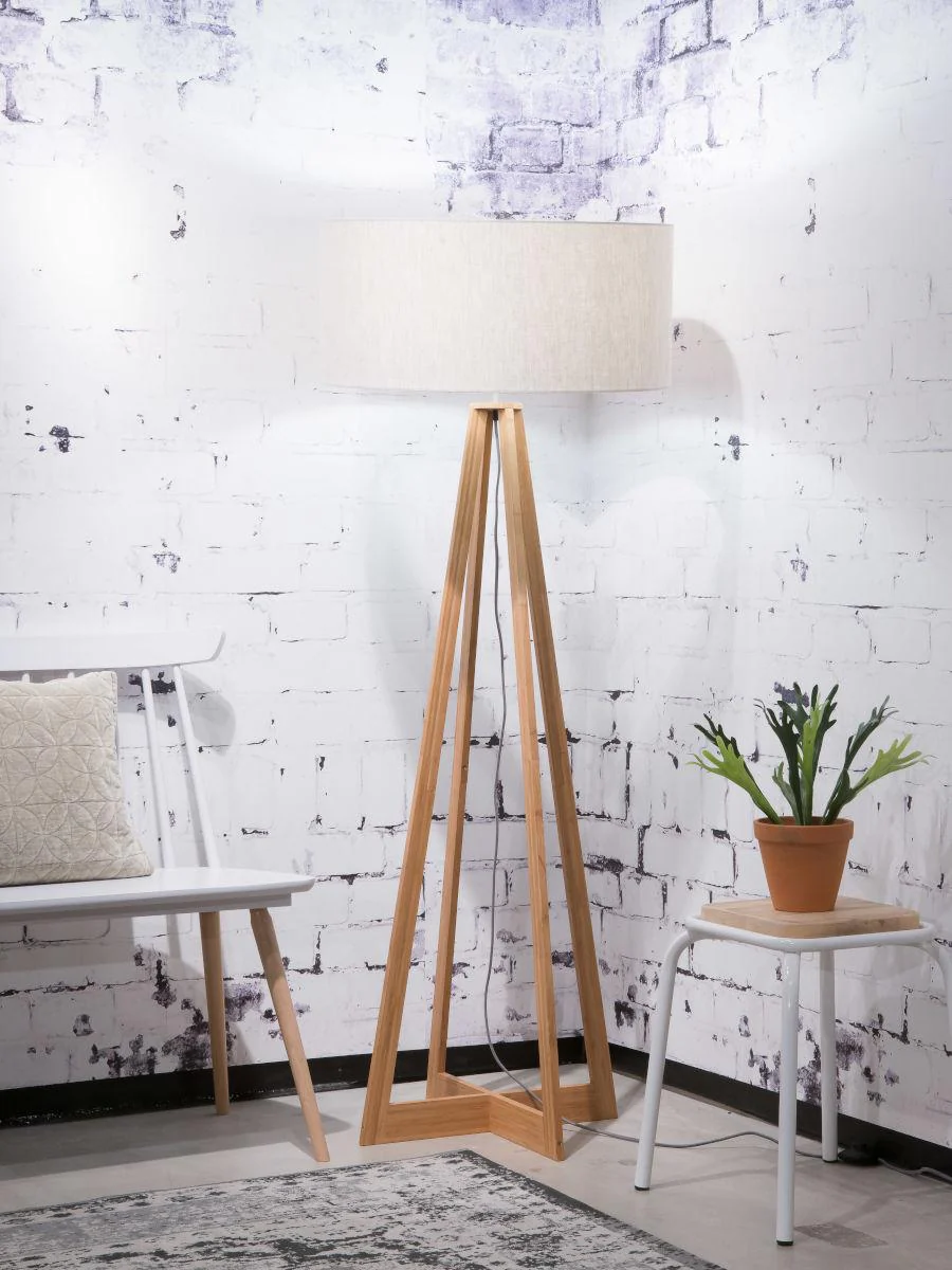 Everest Bamboo Linen Floor Light - Image 11