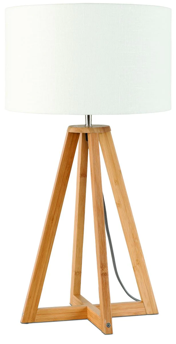 Everest Bamboo Linen Table Lamp