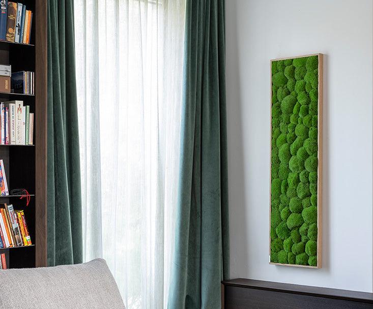 Wide Green Moss Wall Art (140x40cm) - Image 10