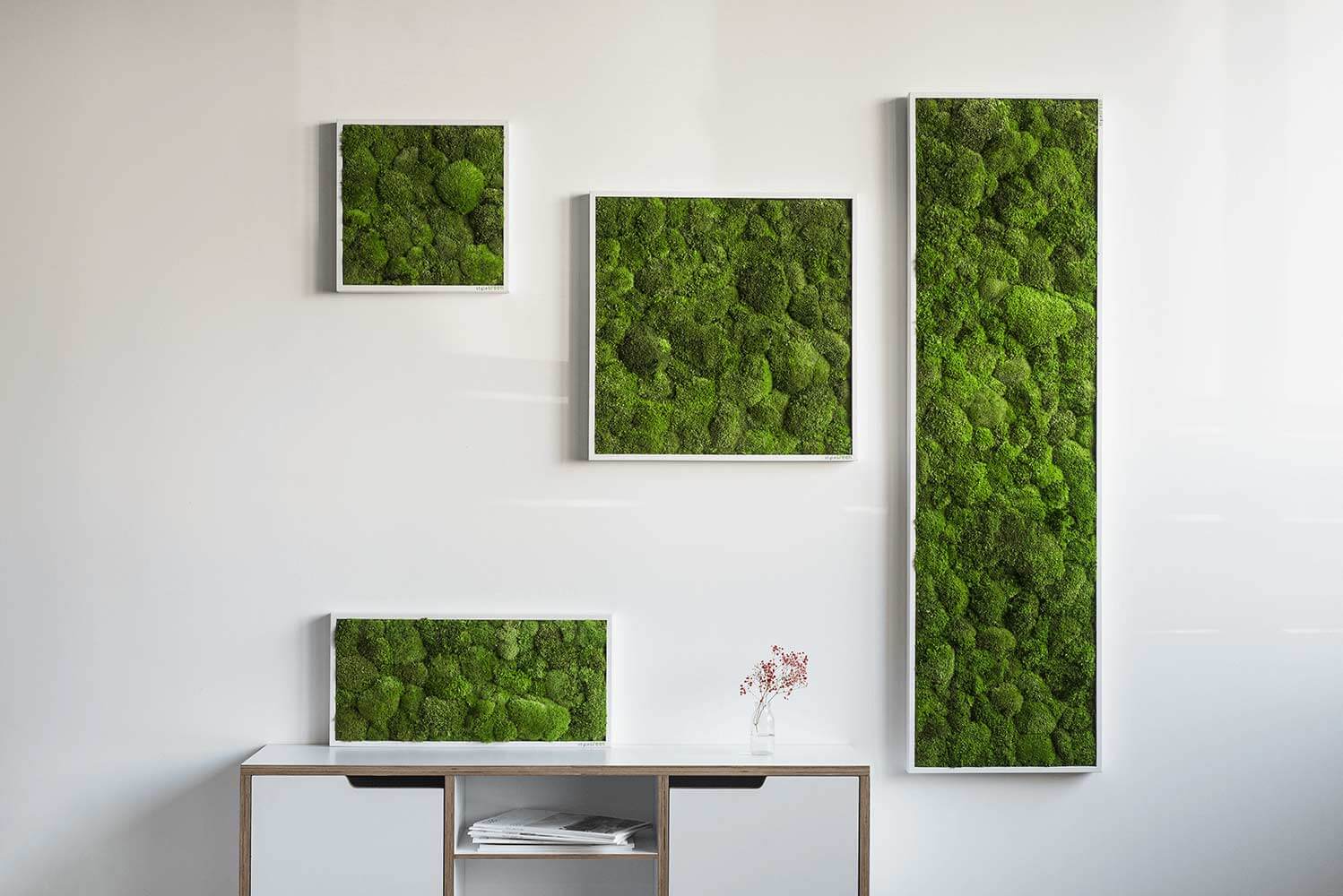 Wide Green Moss Wall Art (140x40cm) - Image 7