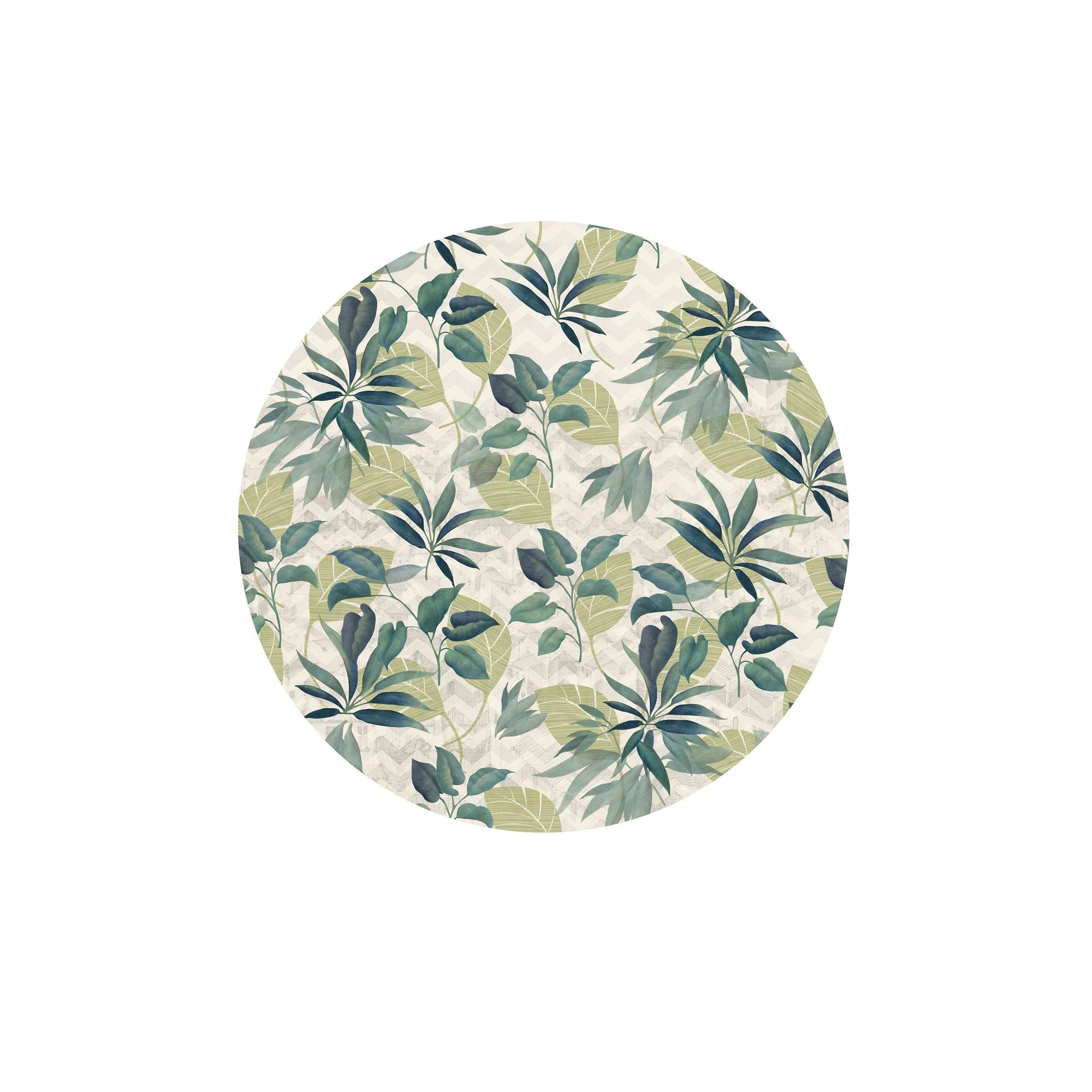 Exquisite Greens Circle Wallpaper (Self-Adhesive) - Image 2