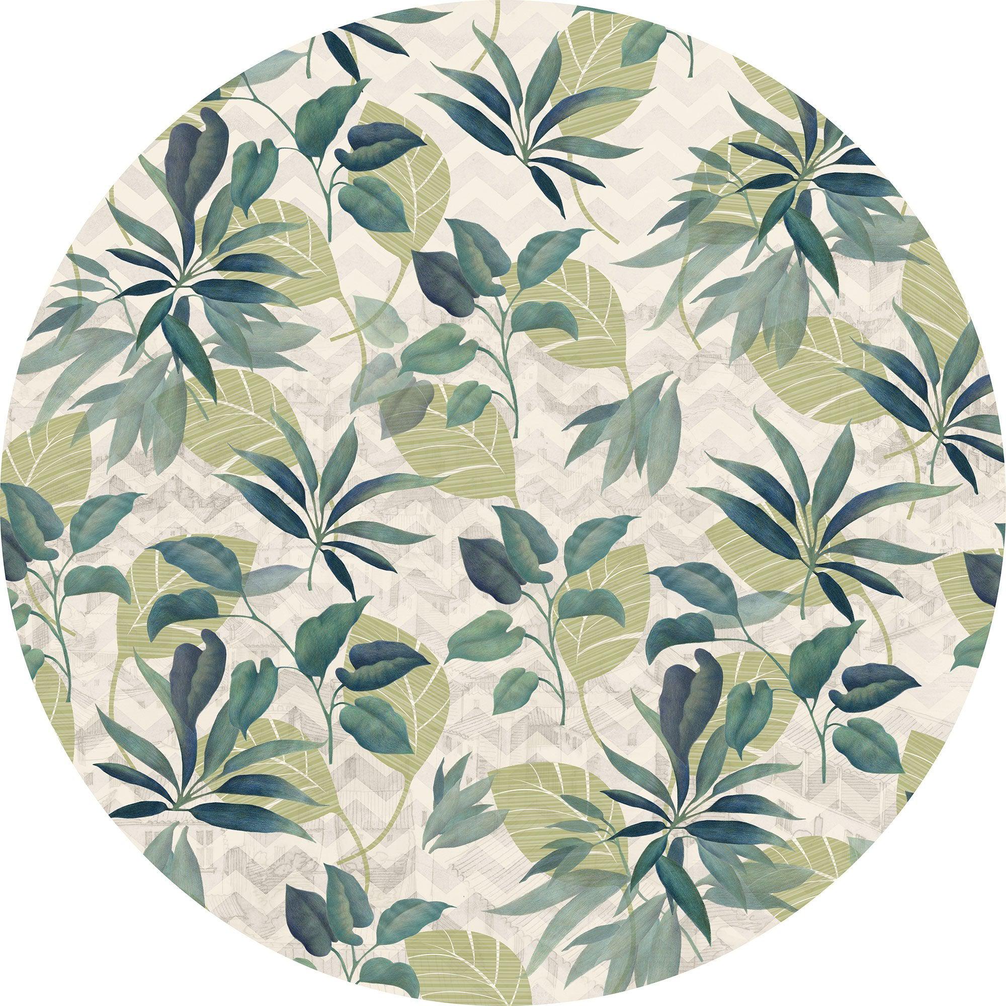 Exquisite Greens Circle Wallpaper (Self-Adhesive) - Image 3