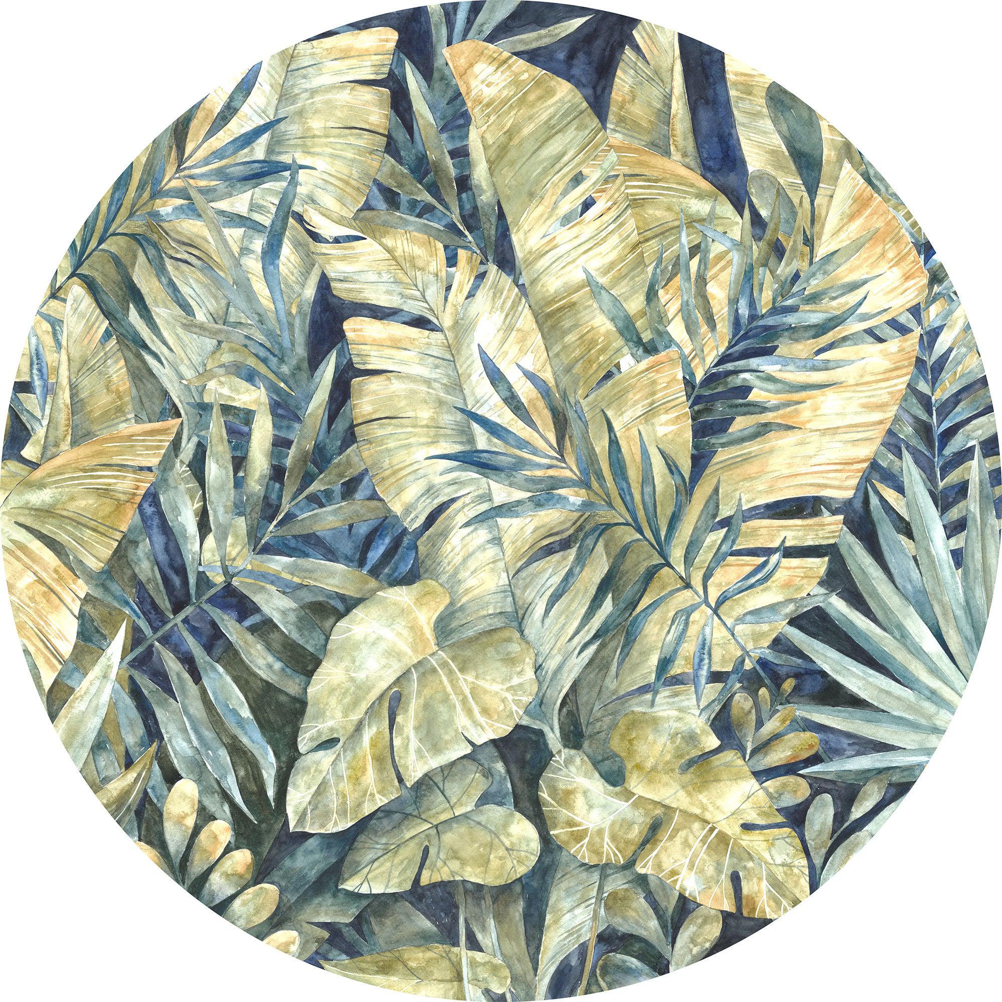 Feuilles Tropicales Exotiques Circle Wallpaper (Self-Adhesive) - Image 2