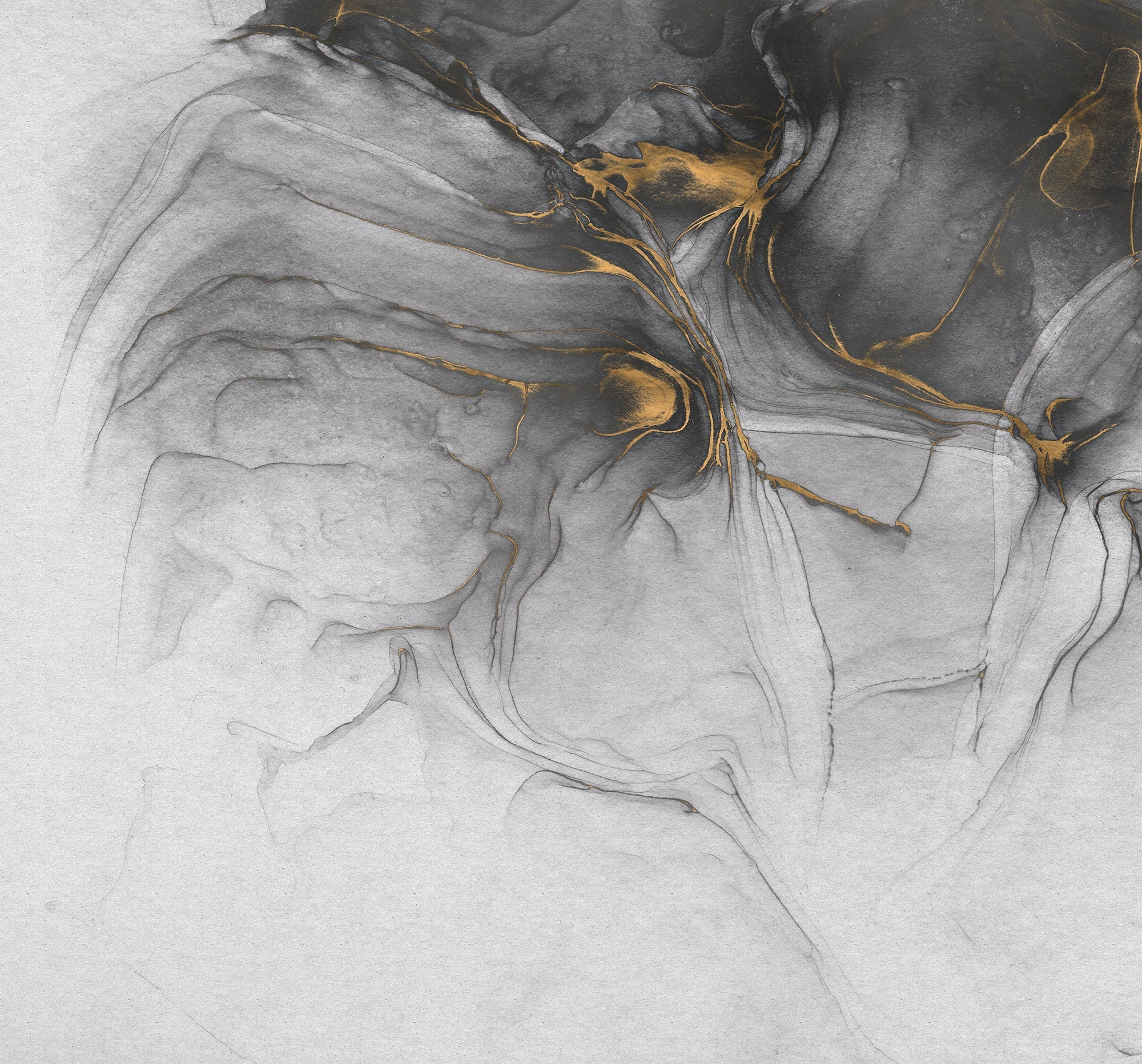 Flow of Gold Mural Wallpaper - Image 2
