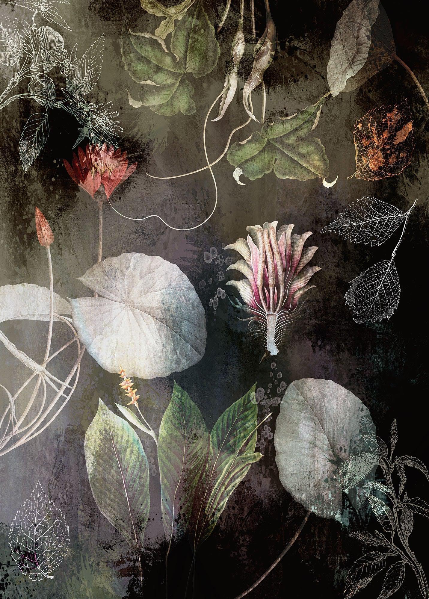 Flowers at Night Mural Wallpaper - Image 2