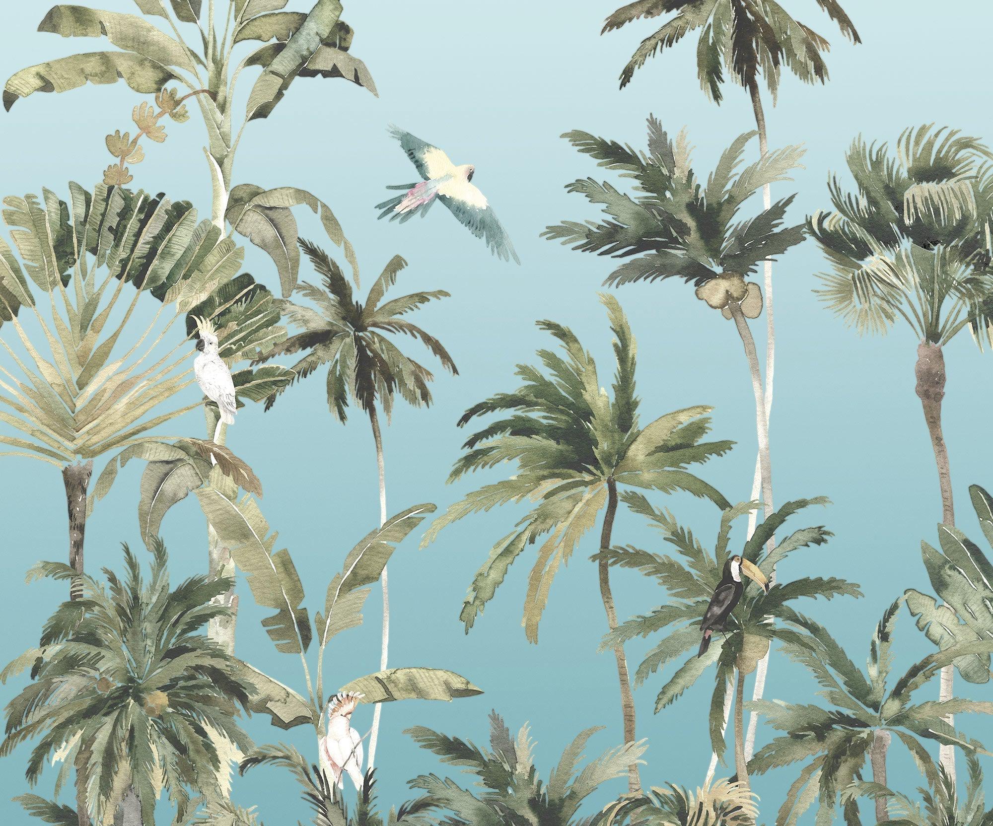 Forêt de Palmiers Mural Wallpaper - Image 2