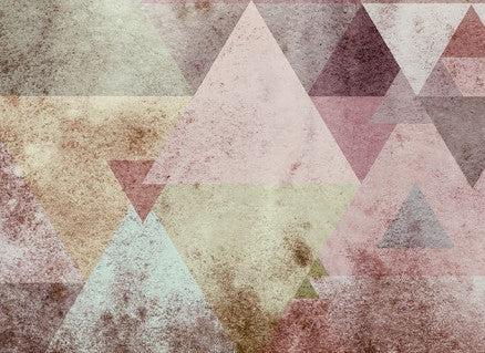 Geometric Peaks Red Mural Wallpaper - Image 4