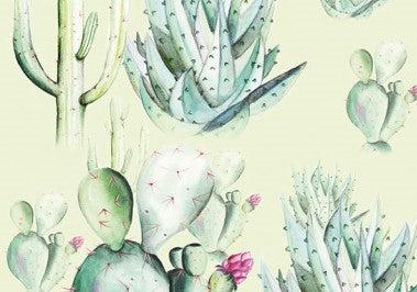 Green Cactus Love Mural Wallpaper - Image 6