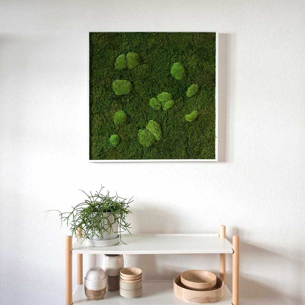 Forest Square Moss Wall Art (55cm) - Image 6